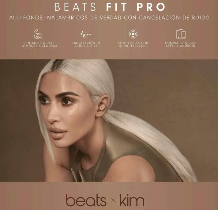 Audifonos apple beats fit x kim kardashi