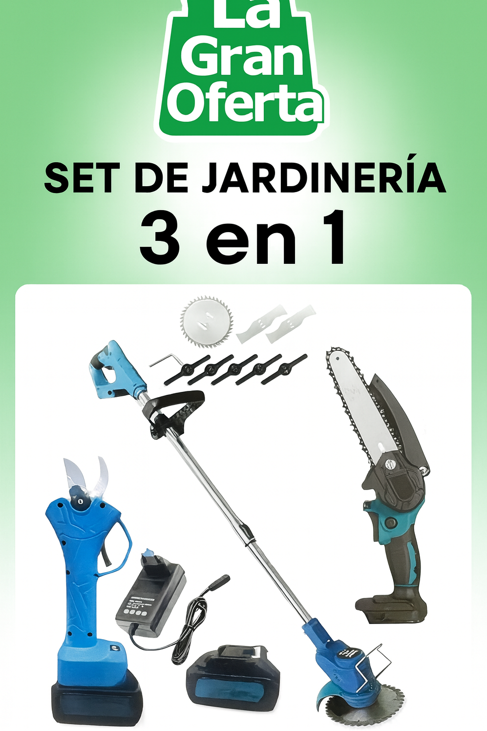Set Jardineria Cortadora +Tijera+ Sierra